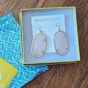 Kendra Scott Danielle Earrings in Rose Quartz